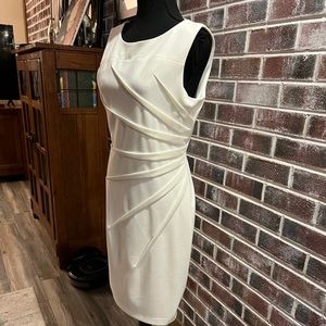 Calvin Klein off white sheets dress